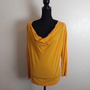 Rachel Zoe Oversized Blouse Long Sleeved  Scoop Neck Long Sleeved Knit